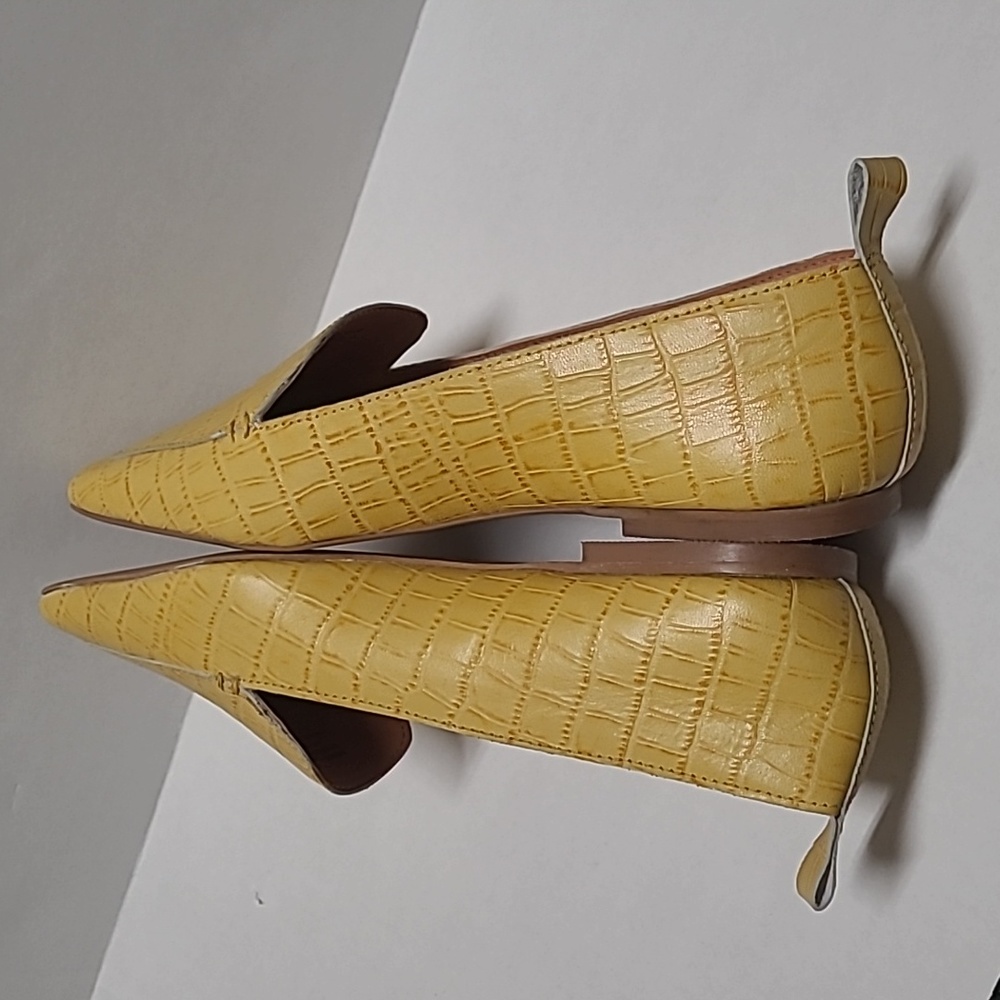 ASOS Yellow Croc-Embossed Loafers for @shoppowell to buy - Picture 4 of 8